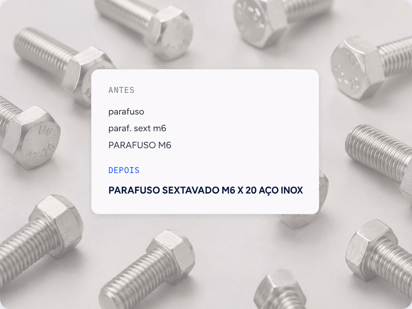 Estandarización descriptiva de materiales
